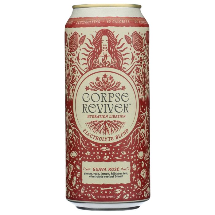 CORPSE REVIVER: Guava Rose Electrolyte Beverage, 16 fo