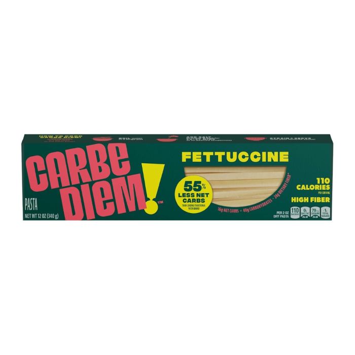 CARBE DIEM: Low Carb Fettuccine Pasta, 12 oz