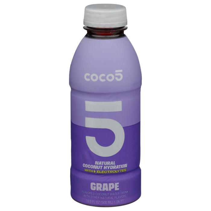 COCO5: Grape Coconut Water Hydration Drink, 16.9 fo