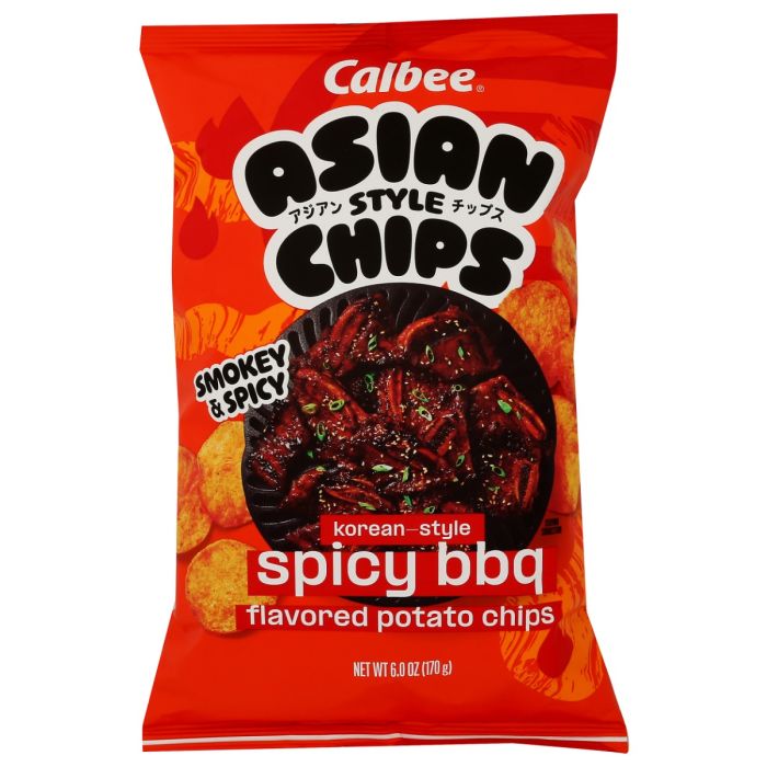 CALBEE: Korean Spicy Bbq Asian Style Chips, 6 oz