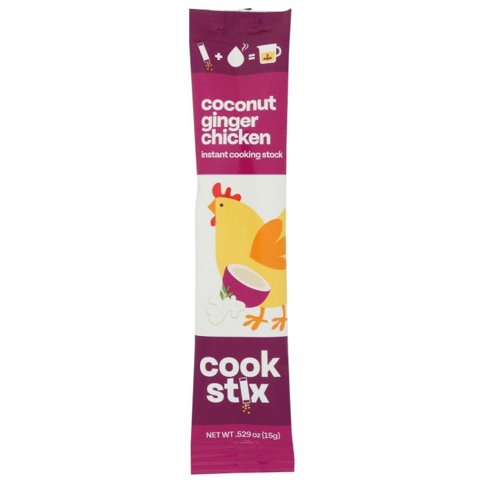 COOKSTIX: Coconut Ginger Chicken Instant Cooking Stock, 0.57 oz