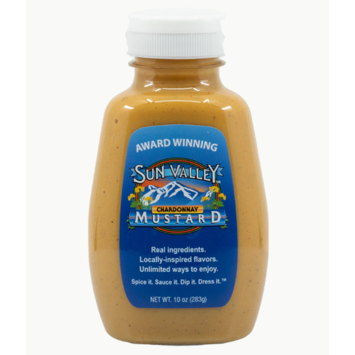 SUN VALLEY MUSTARD: Chardonnay Mustard Squeeze, 10 oz