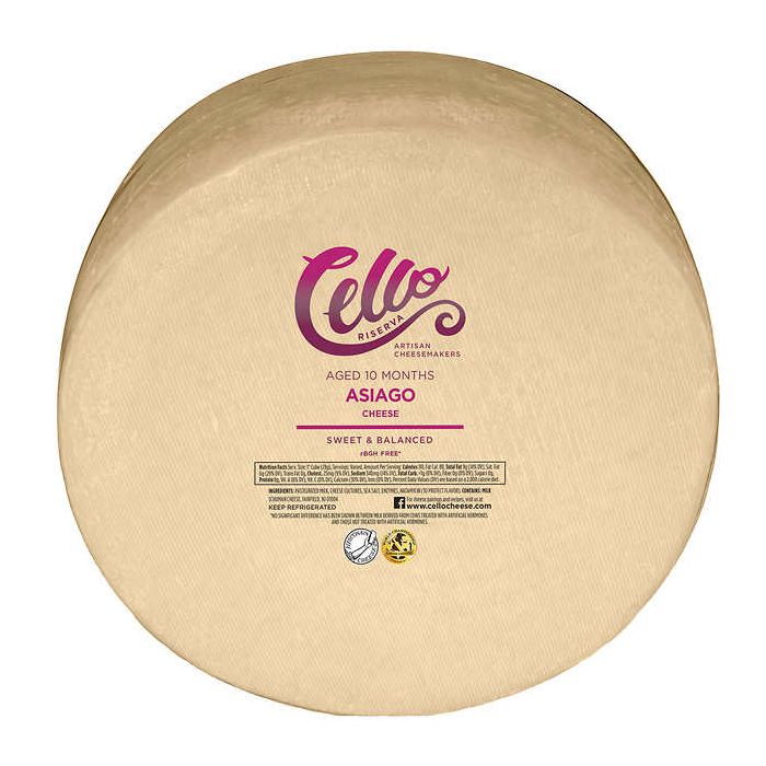 CELLO: Riserva Hand Crafted Asiago Cheese Wheel, 20 lb