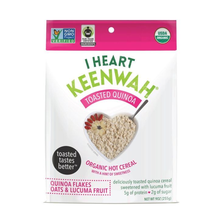 I HEART KEENWAH: Hot Cereal Toasted Quinoa SW, 9 oz