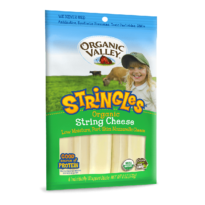 ORGANIC VALLEY: Stringles Organic String Cheese 6 Sticks, 6 oz