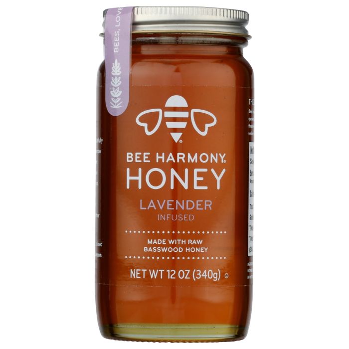 BEE HARMONY: Lavender Infused Honey, 12 oz