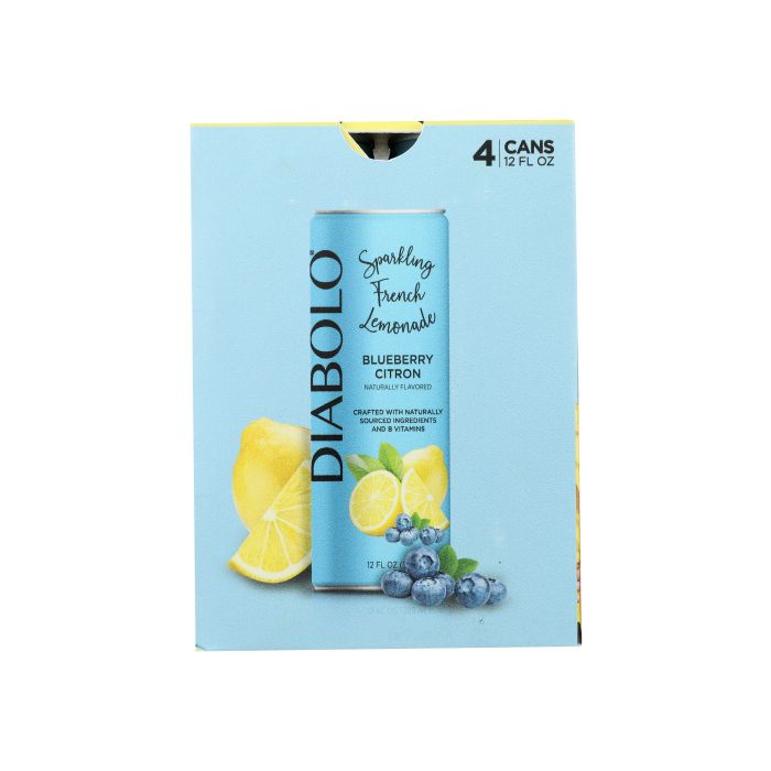 DIABOLO: Blueberry Citron Soda 4pk, 48 fo