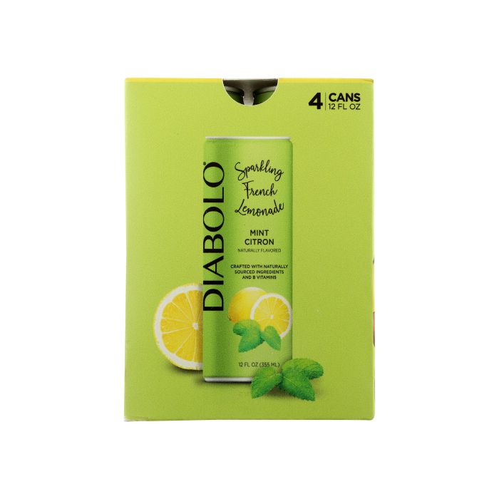 DIABOLO: Mint Citron Soda 4pk, 48 fo