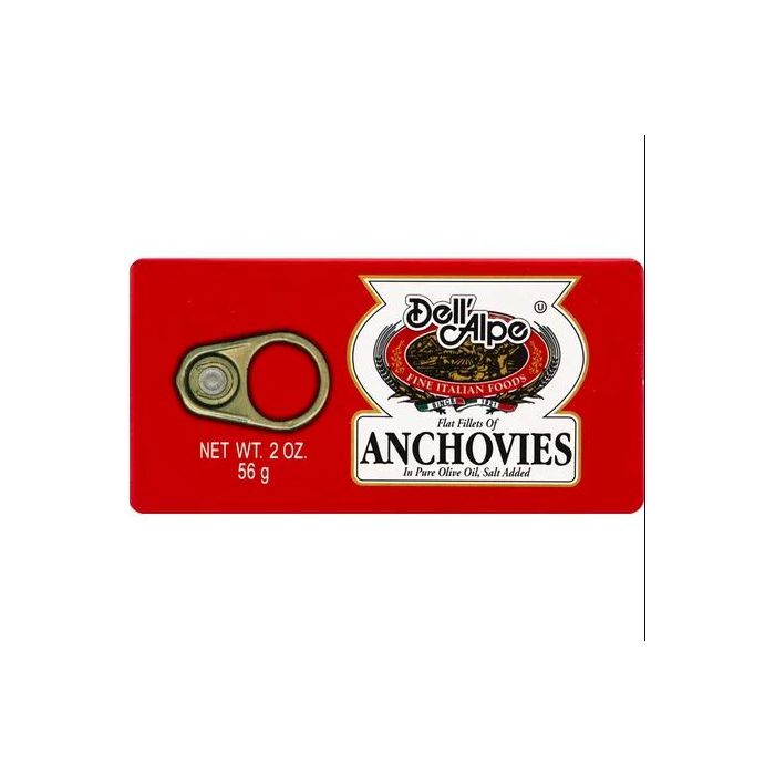 DELL ALPE: Flat Fillets Of Anchovies, 1 ea