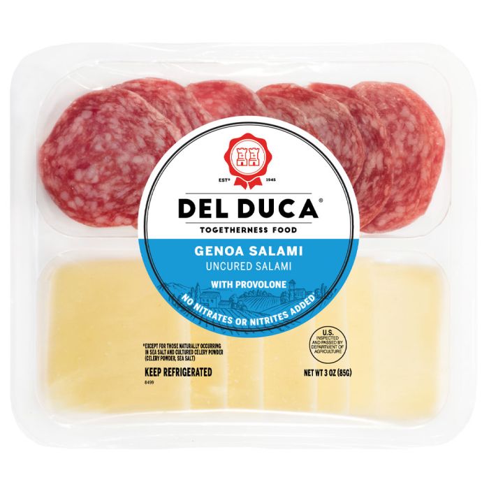DEL DUCA: Genoa Salami with Provolone, 3 oz