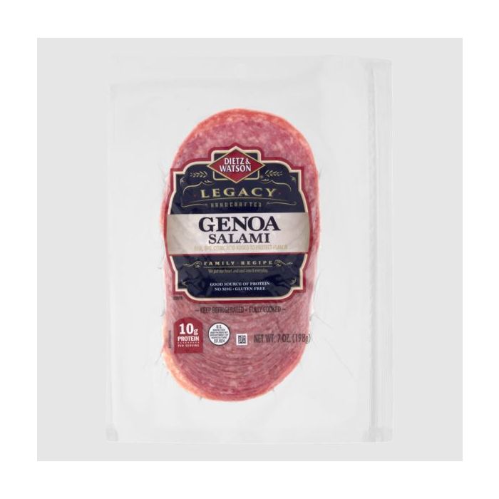 DIETZ AND WATSON: Salami Genoa Sliced, 3 oz