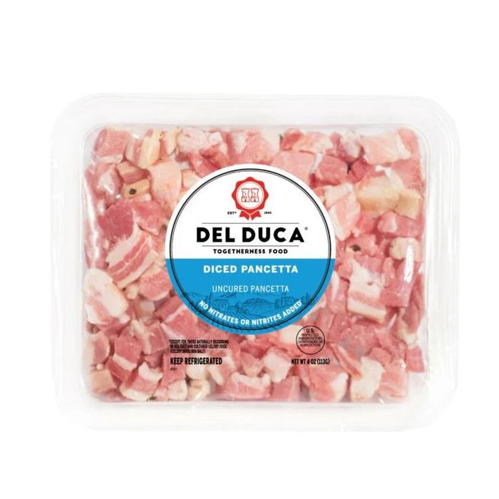 DEL DUCA: Diced Pancetta, 4 oz