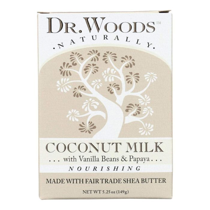 DR WOODS: Coconut Milk Raw Shea Butter Soap, 5.25 oz
