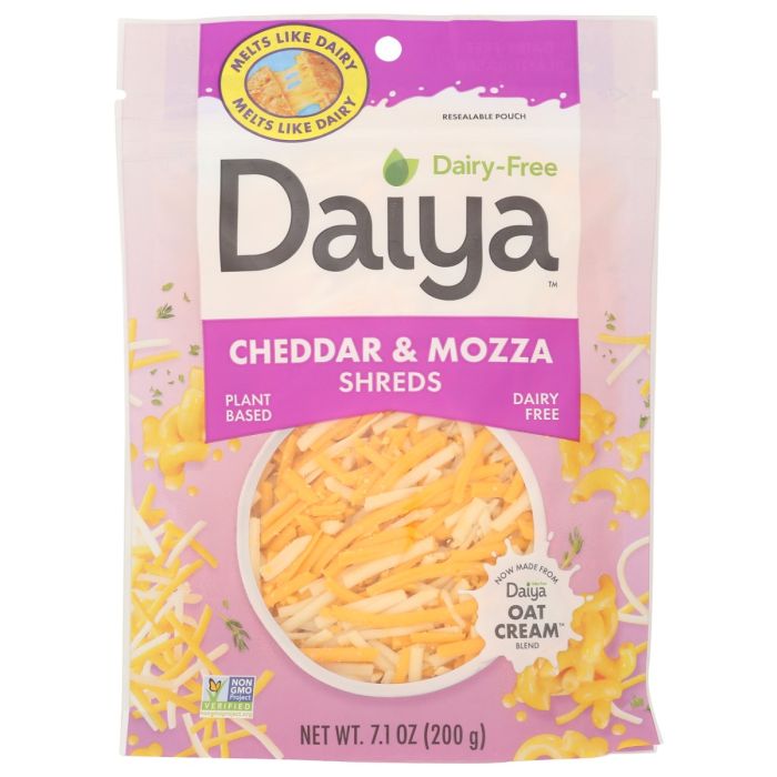 DAIYA: Cheddar and Mozza Style Blend Shreds, 7.1 oz