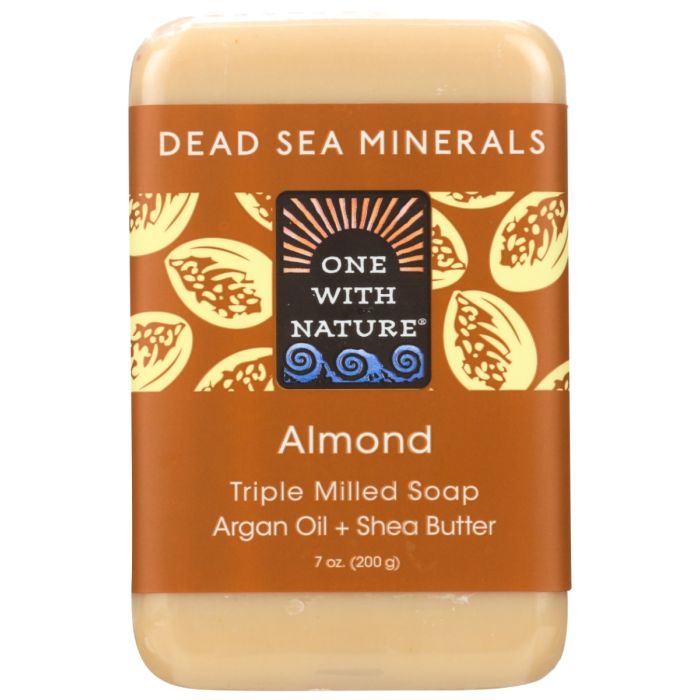 ONE WITH NATURE: Almond Dead Sea Minerals Soap Bar, 7 oz