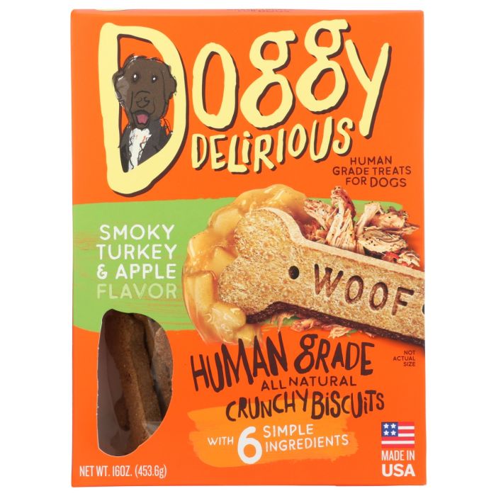 DOGGY DELIRIOUS: Smoky Turkey And Apple Bones, 16 oz
