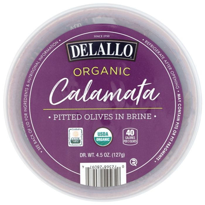 DELALLO: Calamata Olives in Brine, 5 oz