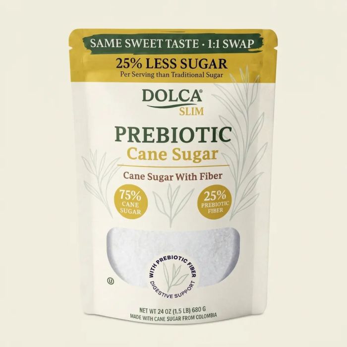 DOLCA: Slim Prebiotic Cane Sugar, 1.5 lb