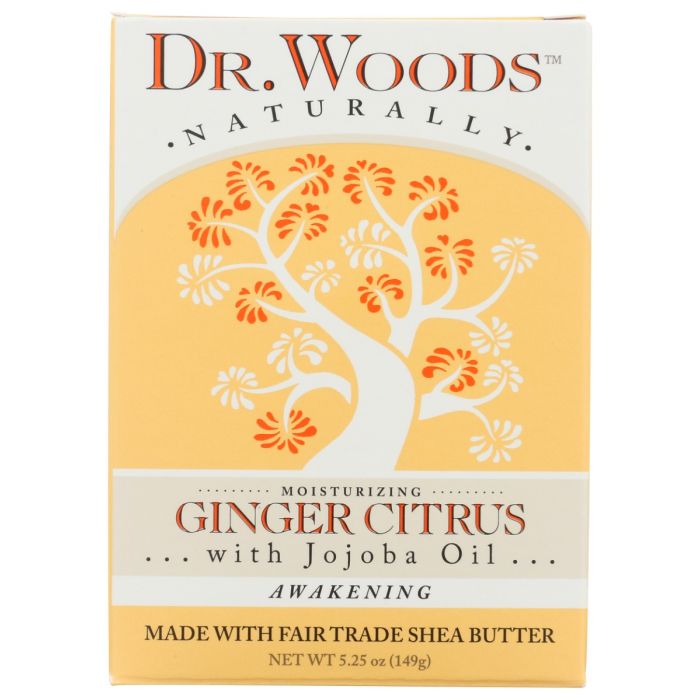 DR WOODS: Ginger Citrus Soap Bar, 5.25 oz