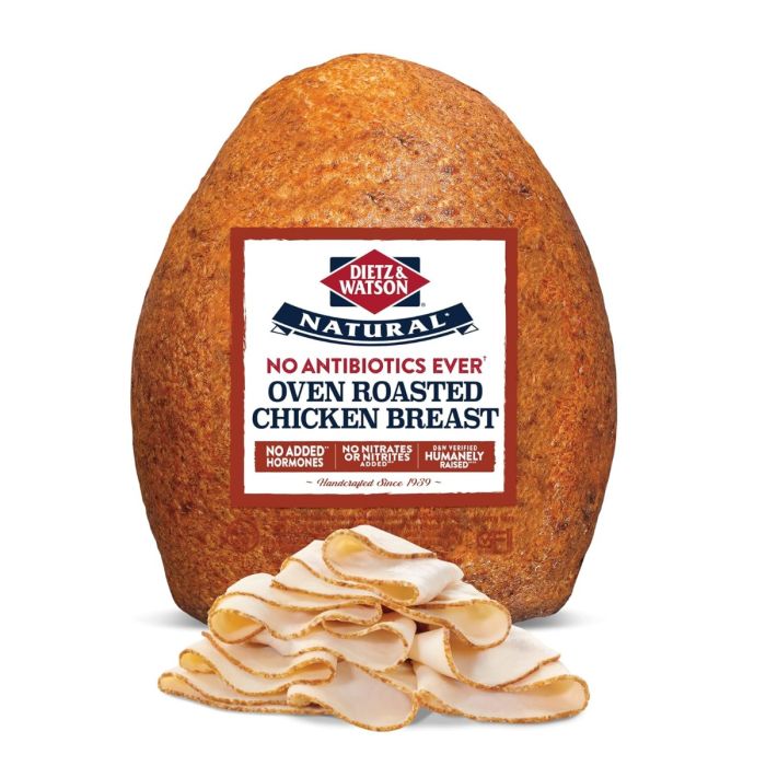 DIETZ AND WATSON: No Antibiotics Ever Oven Roasted Chicken Breast, 6 lb
