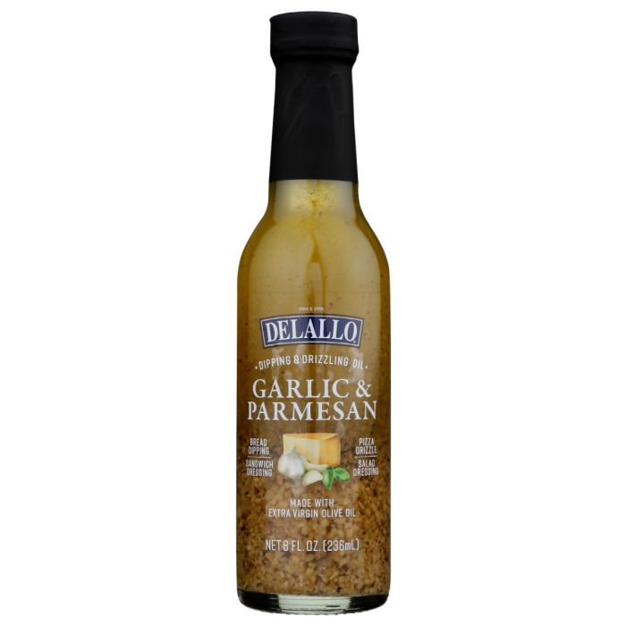 DELALLO: Garlic and Parmesan Dipping Oil, 8 fo
