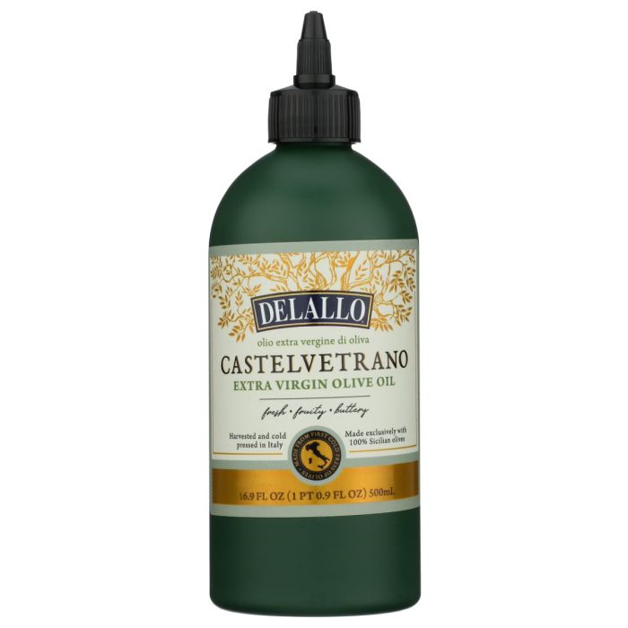 DELALLO: Castelvetrano Extra Virgin Olive Oil, 16.9fo
