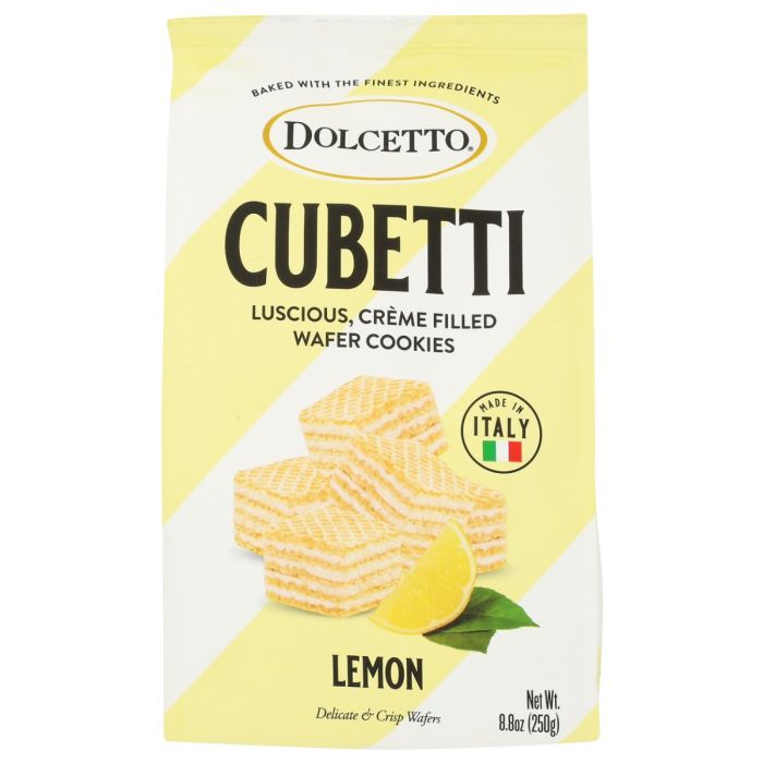 DOLCETTO: Cubetti Lemon Wafers, 8.8 oz