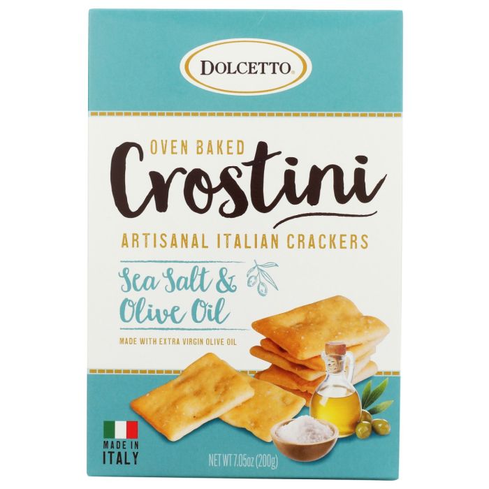 DOLCETTO: Crostini Sea Salt and Olive Oil Crackers, 7.05 oz