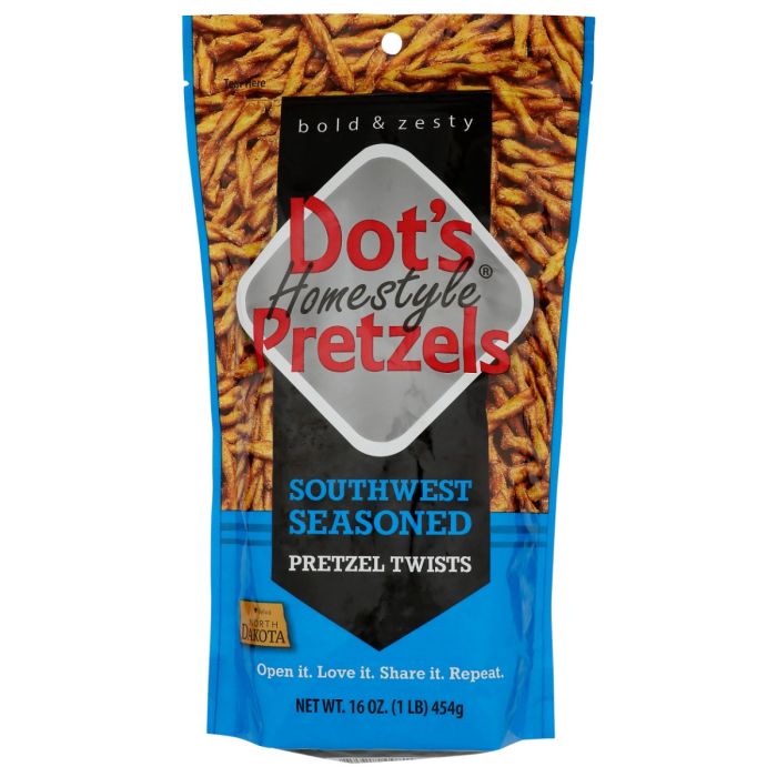 DOTS HOMESTYLE: Southwest Seasoned Pretzel Twists, 16 oz