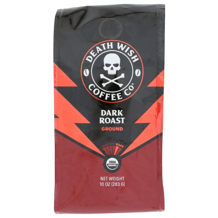 DEATH WISH COFFEE: Dark Roast Ground Coffee, 10 oz