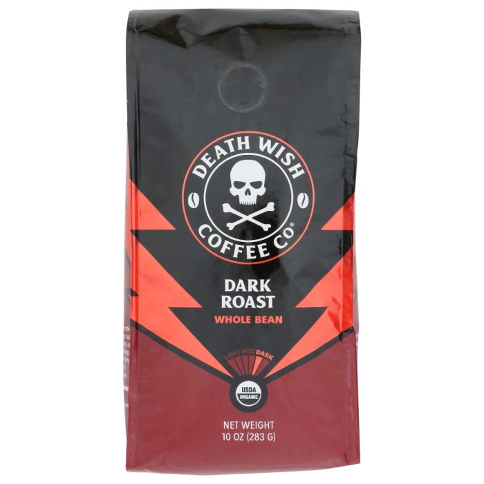 DEATH WISH COFFEE: Dark Roast Whole Bean Coffee, 10 oz