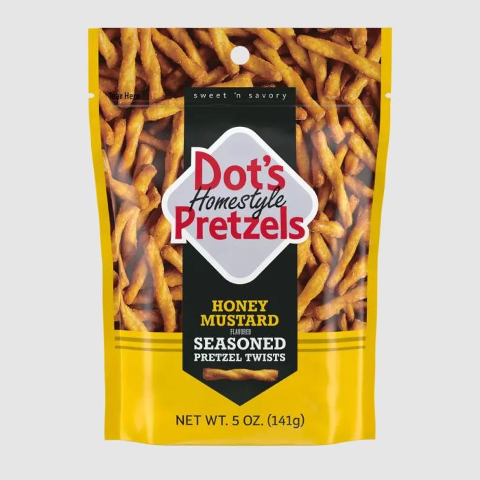 DOTS HOMESTYLE: Honey Mustard Seasoned Pretzel Twists, 5 oz