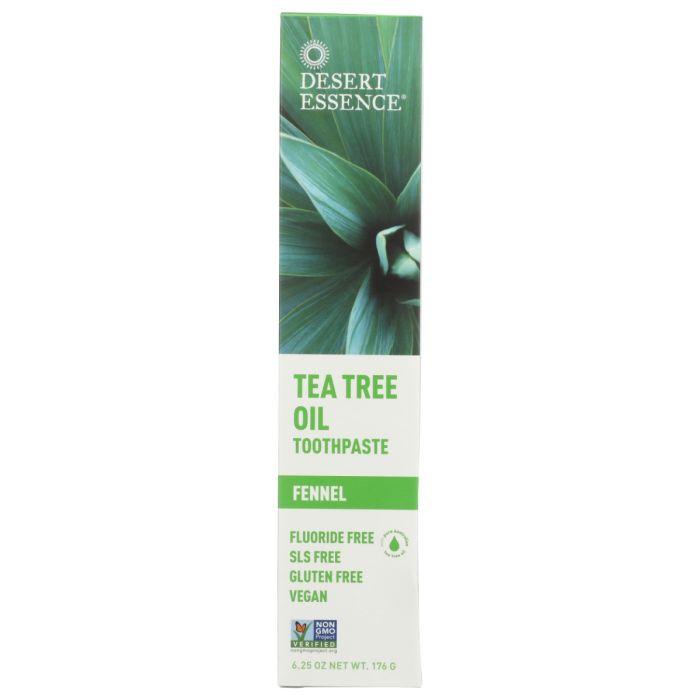 DESERT ESSENCE: Natural Tea Tree Oil Toothpaste Fennel, 6.25 oz
