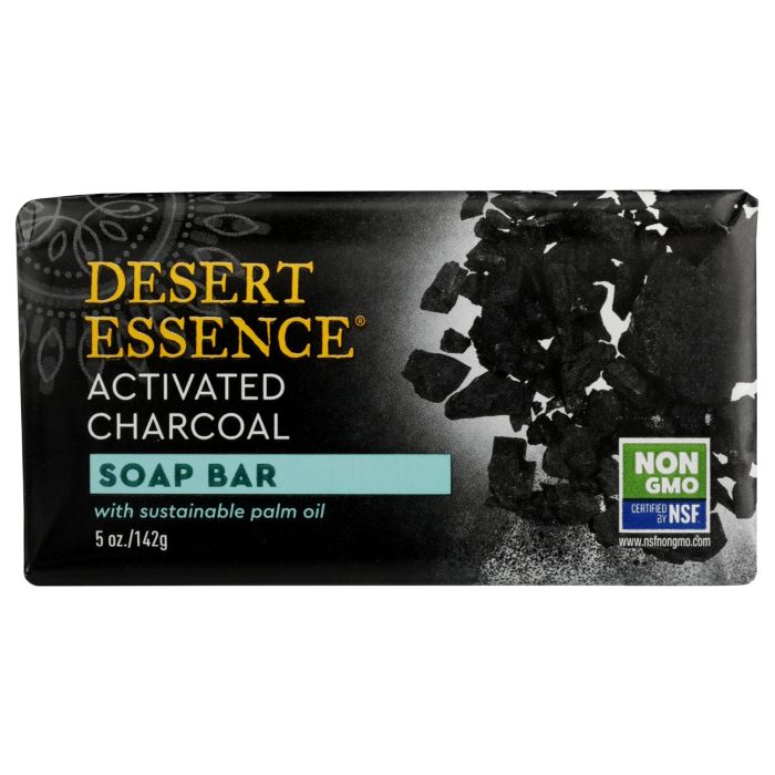 DESERT ESSENCE: Activated Charcoal Soap Bar, 5 oz