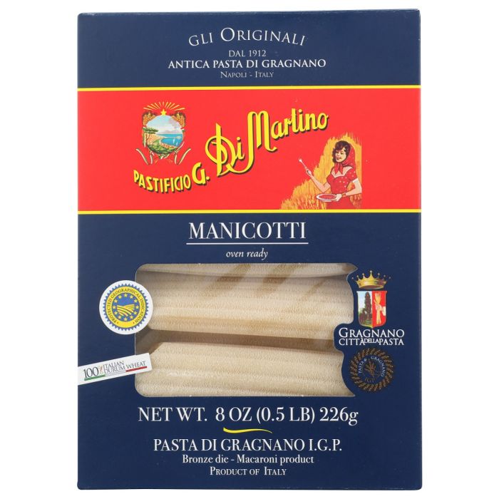 DI MARTINO: Manicotti Pasta, 8 oz