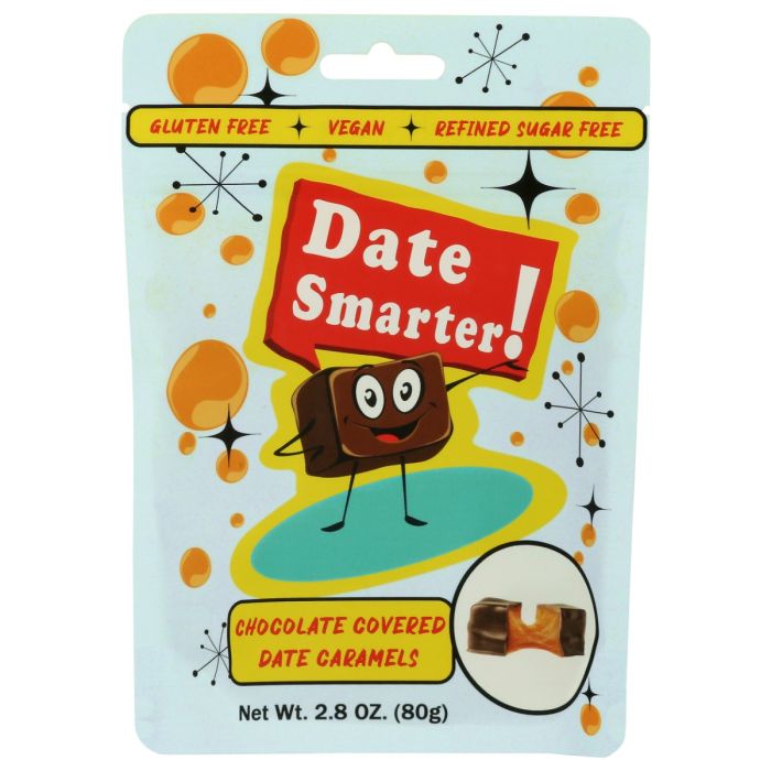 DATE SMARTER: Chocolate Covered Date Caramels, 2.8 oz