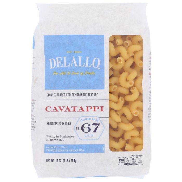 DELALLO: Cavatappi Pasta, 16 oz