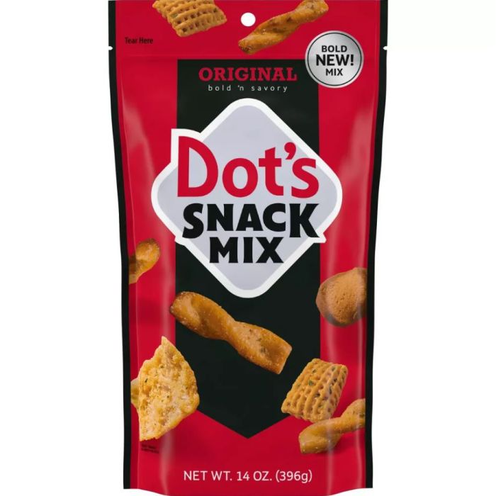 DOTS HOMESTYLE: Original Seasoned Pretzel Snack Mix, 14 oz