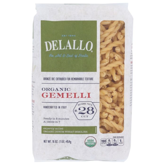 DELALLO: Organic Gemelli Noodles, 16 oz