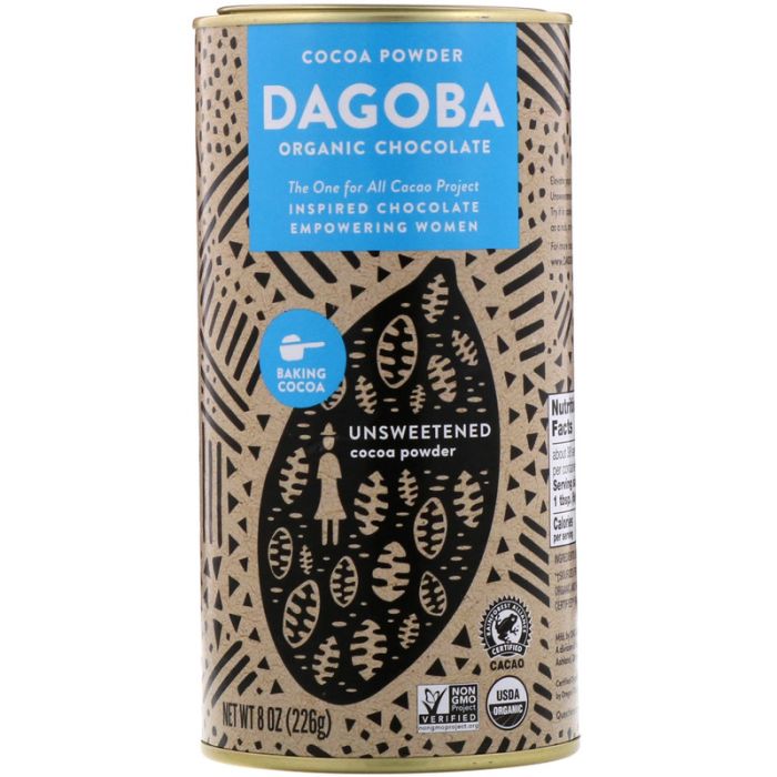 DAGOBA: Organic Chocolate Cacao Powder, 8 oz