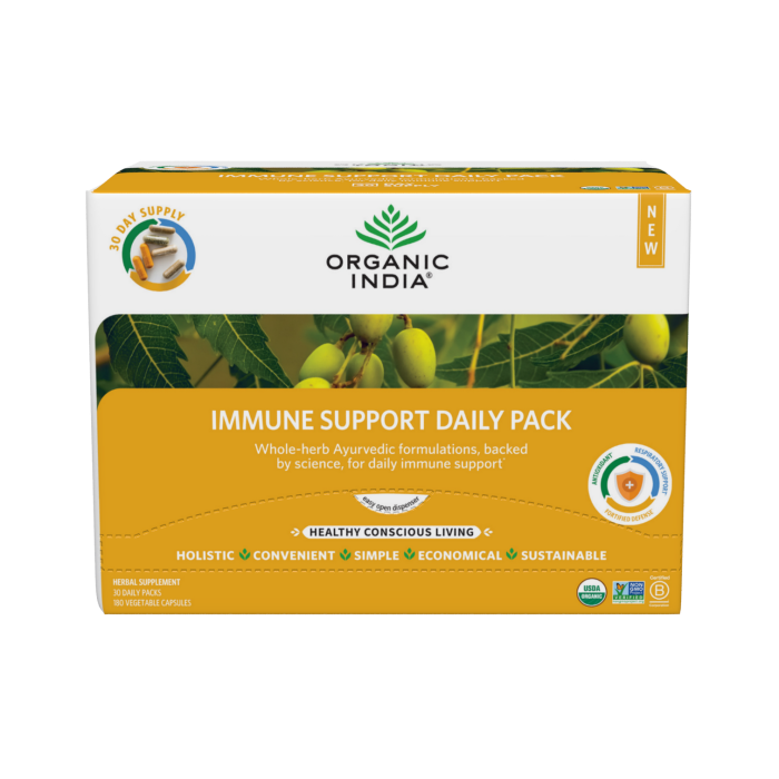 ORGANIC INDIA: Immune Support Daily Pack, 180 cp