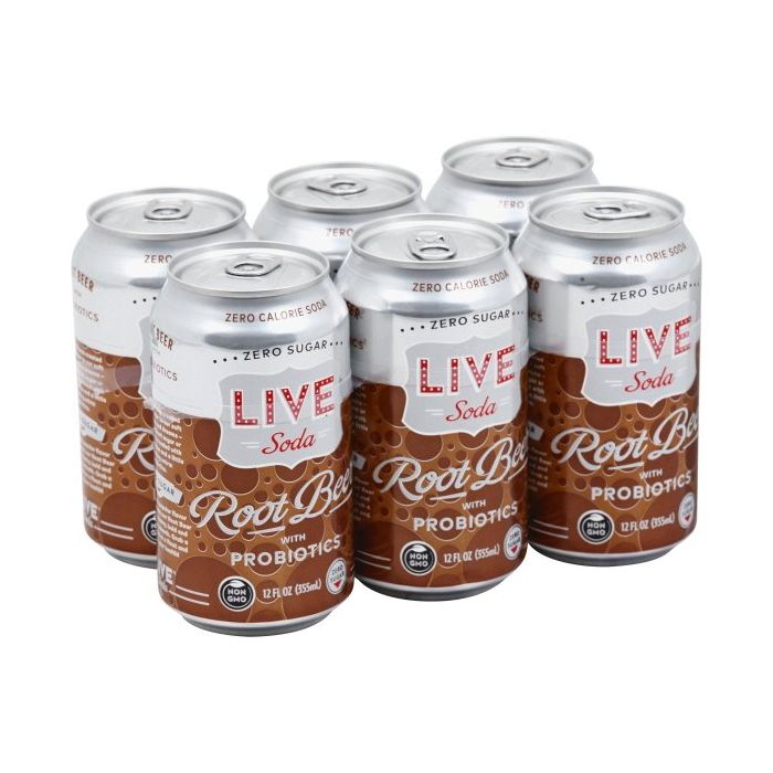 LIVE SODA: Soda Live Root Beer 6Pk, 72 fo