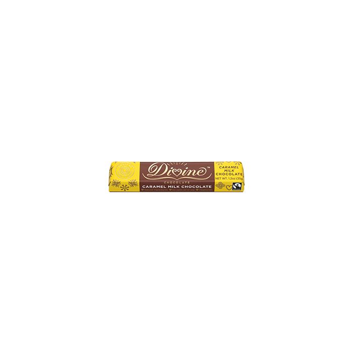 DIVINE CHOCOLATE: Caramel Milk Chocolate Snack Bar, 1.2 oz