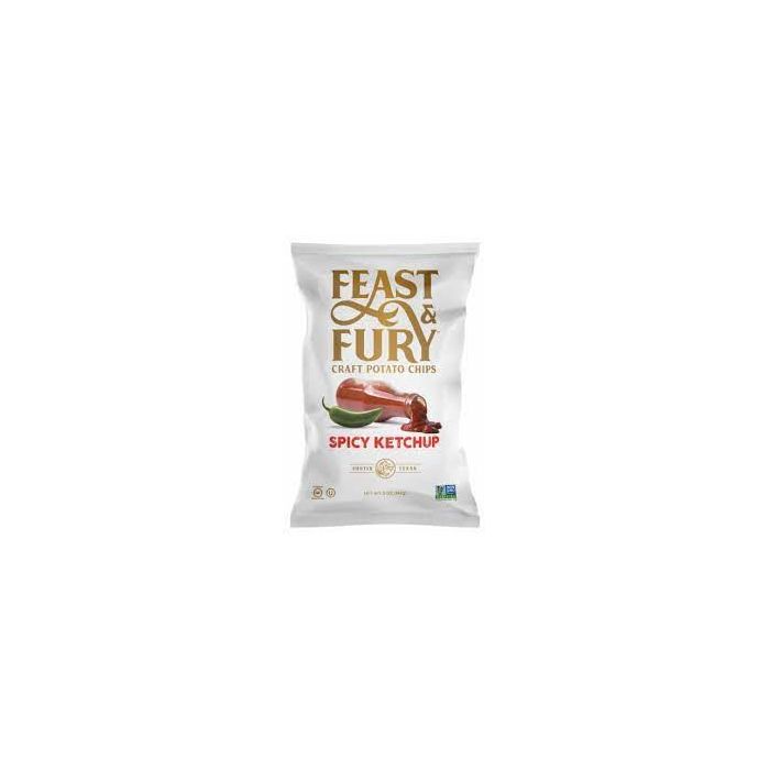 FEAST & FURY: Chips Ketchup Spicy, 5 oz
