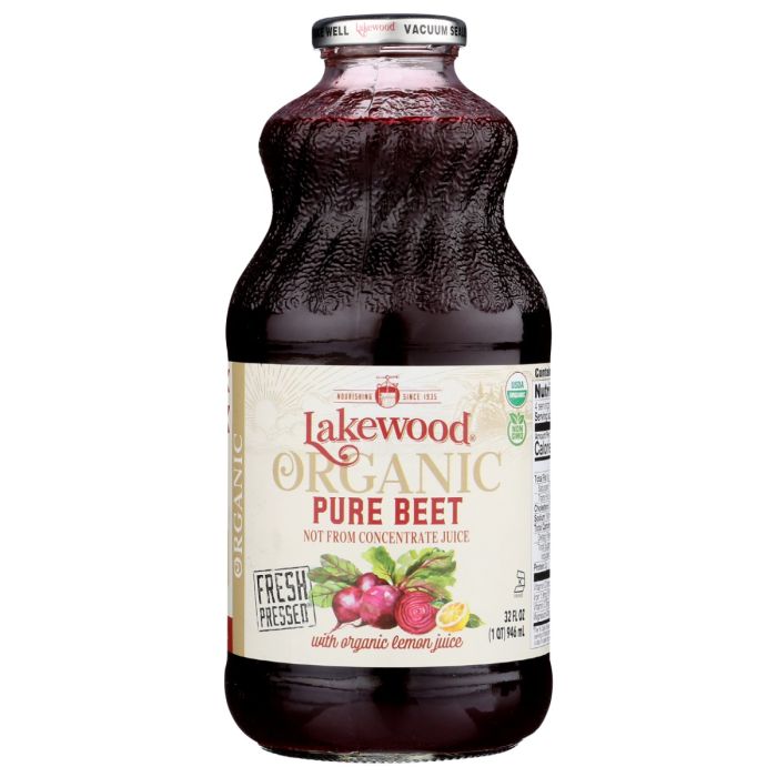 LAKEWOOD: Organic Pure Beet Juice, 32 fo