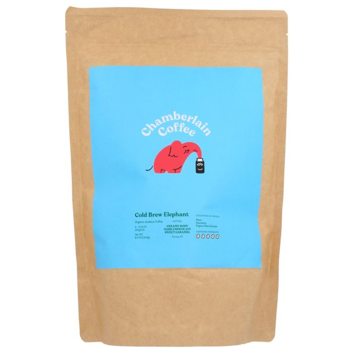 CHAMBERLAIN COFFEE: Cold Brew Elephant Large Coffee Bags, 8.5 oz