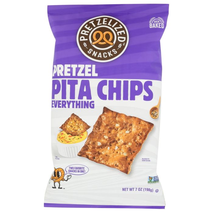 PRETZELIZED SNACKS: Everything Pretzel Pita Chips, 7 oz