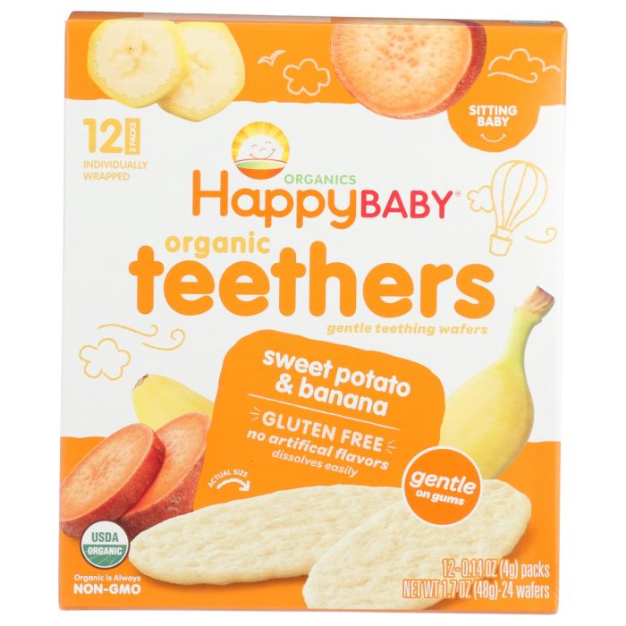 HAPPY BABY: Sweet Potato and Banana Teethers, 1.7 oz