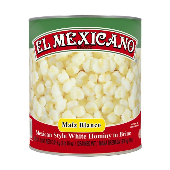 EL MEXICANO: White Hominy, 6 lb