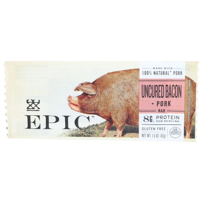 EPIC: Uncured Bacon Plus Pork Bar, 1.5 oz